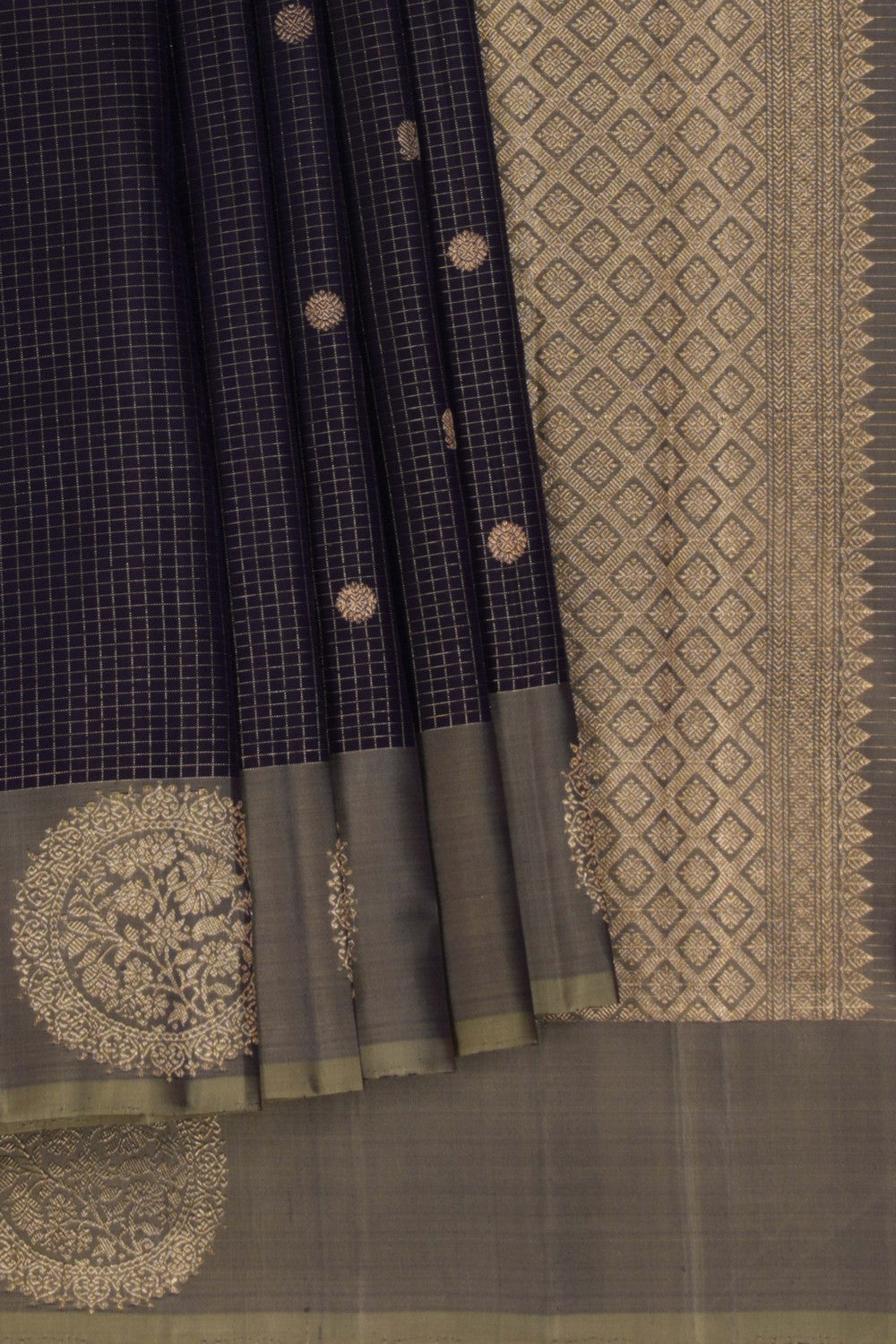 Image of Violet Kattam Arani Silk Saree